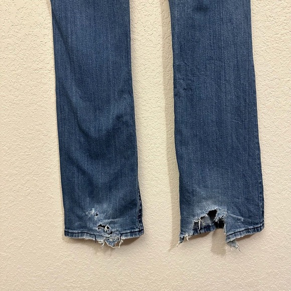 MISS ME Distressed Bootcut Jeans w Flap Pockets Rhinestone Gems #JP6122B - Picture 9 of 16